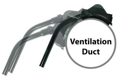 HVAC Vent Duct Vacuum Cleaning Kit With Three Curved Surface Brushes For Round Ducts From 6 Inches To 5 Feet Diameter Compatible With Most Central Vacuum Systems Pro Grade Black