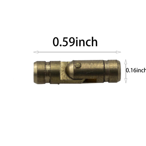 Side view of Invisible Brass Barrel Hinges 20 Pcs Hidden Concealed Cylinder Hinge For Jewelry Boxes And Small Woodworking Projects.