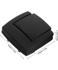 2 Pack Black Alloy Flatbottom Latch With Keyless Toggle, compact size for metal boxes, cabinets; dimensions 4.5x4.5x1.1 cm