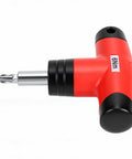 Pissente T Handle Preset Torque Wrench 6Nm Ratchet Screwdriver Precision Adjustment Tool with red handle and chrome bit.