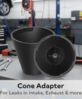 Beast High Volume Automotive Smoke Machine With Built In Air Compressor For EVAP Leak Detection Model 701 Red cone adapter on table