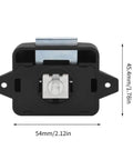 Black and metal Push Button Drawer Latch 5-Set Cabinet Locks For Boats And RVs, measuring 54mm x 45.4mm, front view.