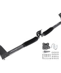 Dual Steering Stabilizer For Dodge Ram 2500 3500 4WD With Two Inch Lift G1 Version laid out with mounting hardware