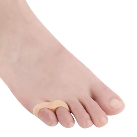 Foot wearing Gel Toe Buddy Corrector Kit For Little Toes With Double Hole Design Soft Gel Bunionette Pads