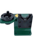 BT50 Locking Tool Holder For CNC Machines Dead Nuts Tight Aluminum Taper Shank With Shock Resistant Design, side view with holder and clamp.