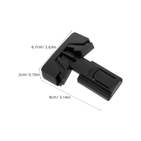 4 Pack Kid Proof Refrigerator Locks with adhesive, ABS material, modern black finish, 8x6.7x2cm dimensions displayed