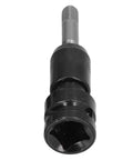 Sick 11 Piece Socket Adapter Kit With Hex Shank Square Head Connectors For Air Screwdriver And Electric Drill Made From Tough Chrome Vanadium Steel Featuring Super Self Locking Design To Stop Dropped Bits, black 1/4-inch hex shank adapter