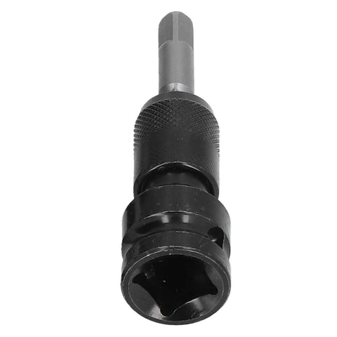 Sick 11 Piece Socket Adapter Kit With Hex Shank Square Head Connectors For Air Screwdriver And Electric Drill Made From Tough Chrome Vanadium Steel Featuring Super Self Locking Design To Stop Dropped Bits, black 1/4-inch hex shank adapter