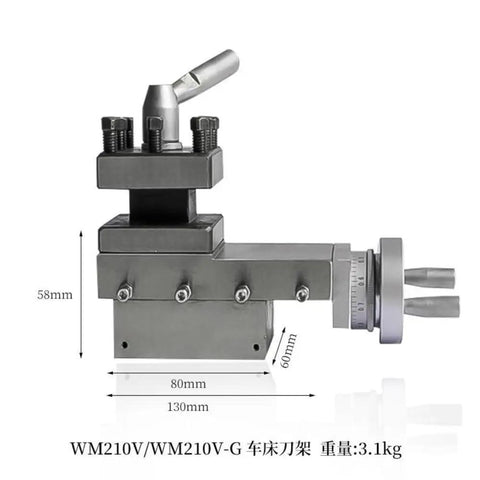 Shop Floor Kickass Metal Lathe Cross Slide And Compound Tool Post With Square Turret For Quick Change Cutting Holder Rig Drop In Precision Upgrade For Bench Machines