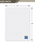 Heavy Duty PET Chair Mat For Carpeted Floors 32 X 48 Inches Hard Material Desk Floor Protector Slip Resistant Easy Glide Office Chair Mat For Home Office On Thick Carpets.