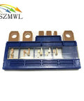 Legit Heavy Duty Swap Fusible Link Fuse Block For Toyota top view showing gold connectors and blue housing, durable replacement part.
