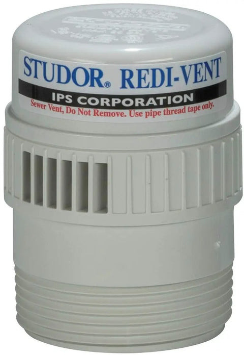 Redi-Vent Air Admittance Valve With Recessed Box And Grill White For One And A Half Inch Or Two Inch ABS Or PVC Piping One Piece