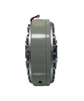 Side view of PB-12B2 Hollow Powder Brake Clutch System 12Nm 24V with durable hollow design for conveyors and machinery.