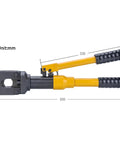 Heavy Duty Hydraulic Cable Cutter Manual Wire Rope Tool For Copper Aluminum Steel Core Strands with yellow handles and black grips.