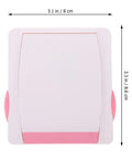 Pink ABS And POM Kid Proof Sliding Glass Door Lock For Cabinets And Cupboards Easy To Install Window Safety Latch dimensions shown