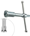 Transform Your Drill Into A Fast Automatic Wire Stripper For 1.5 To 4Mm2 Cables Hardened Steel Copper Removal Tool Perfect For Scrap Recycling And Electrical Jobs Save Time With This Heavy Duty Attachment, featuring a rugged silver drill mount design.
