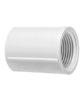 Straight Up Professional Grade 1 Inch Schedule 40 PVC FPT Couplings White Bulk Pack 500 for connecting pipes.