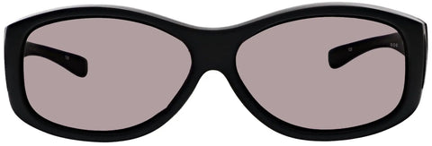 Heavy Hitter Fit Over Laser Safety Glasses With Mad Od 10 Plus Shielding For 990 To 1100 Nanometer Waves And 41 Percent Room Awareness Featuring Z 87 1 Certified Polycarbonate Lenses In Classic Black front view with tinted lenses.