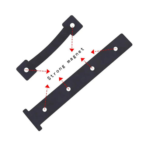 Magnetic Decorative Garage Door Accents Kit With Faux Hinges And Handles Black Finish Easy Install For Steel Doors Includes Four Hinges And Two Handles Upgrades Curb Appeal With Dope Rustic Modern Look showing strong magnet feature.