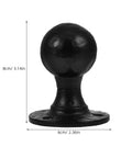 2 Pack Black Cast Iron Barn Door Handles Round Vintage Distressed Texture With Ergonomic Grip Multipurpose Hardware