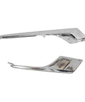 Slick Glossy Chrome Fog Light Bumper Molding Pair For Tesla Model X 2016 Through 2021 Left Front Side Trim Strip in chrome finish.