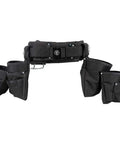 Electrician's Padded Tool Belt And Pouch Combo, 11-Pocket 4-Piece Set With 8-Pocket Pouch, large Cordura belt and hammer holder