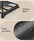 Portable Freestanding Closet Organizer With A Super Solid Heavy Duty Metal Frame And Roomy Shelves For Sneakers And Threads Sleek Bedroom Wardrobe Rack Featuring Durable Hanging Rods Straight Forward Setup All In One Space Saving Solution strong base and easy clean surface details