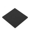 Self-Adhesive EVA Furniture Leg Pads For Floor Protection, black square cushioning pad for hardwood and tile, non-slip grip shown.