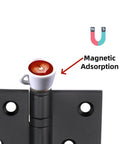 Coffee Hinge Head Topper Set Of 6 Mini Magnetic Door Hinge Heads Decorative Topper on cabinet hinge with coffee cup design.