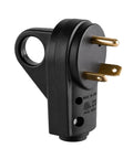 Heavy Duty 30 Amp RV Male Power Plug Solid As A Rock Copper And Nylon Build with gold pins, ideal for camper electrical setups.