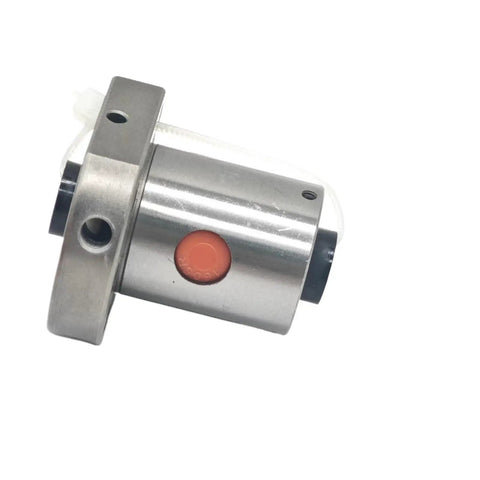 SFU1204 Ball Screw Nut With Flange, 12mm Diameter, 4mm Pitch, heavy-duty bearing steel for CNC machines, close-up side view