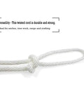 Heavy Duty Nylon Rope Seven Eighths Inch By One Hundred Feet White Rope For Anchoring, Tree Work, Cargo Hauling, DIY Projects And Outdoor Use, UV Moisture And Abrasion Resistant Cord Built Tough with a knot loop.