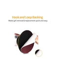 Round Sanding Discs With Hook And Loop Backing For Wood And Metal, showing easy grit removal and replacement features.