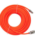 Heavy Duty Air Compressor Hose 5X8mm With Quick Coupler 10M Red PE Tube For Pneumatic Tools High Pressure 12KG Burst Smooth Flexible Works Like A Rock In Hot Or Cold Temps Lets You Handle Big Jobs Without Leaks Quick Reliable Start Up coiled with metal couplers