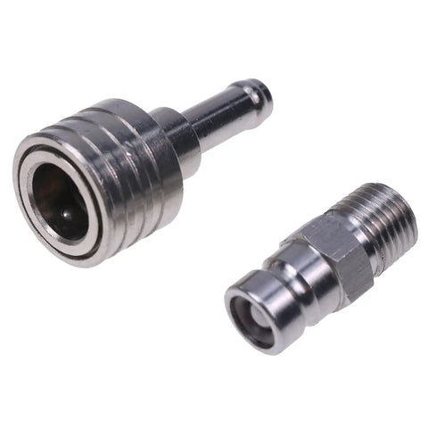 Outboard Fuel Tank Connector And Plug Kit Five Sixteenths Inch Brass Fittings Female And Male Durable Plated Gas Line Adapters