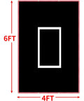 Heavy Duty 4x6 Ft Baseball Hitting Backstop With Strike Zone For Backyard Training PVC Net Backstop Front View
