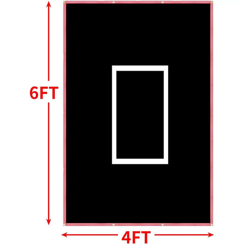 Heavy Duty 4x6 Ft Baseball Hitting Backstop With Strike Zone For Backyard Training PVC Net Backstop Front View