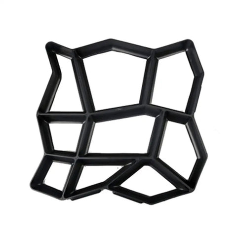 Black durable plastic form of heavy duty concrete molds large size for DIY paving, reusable cement molds for patio and garden paths.