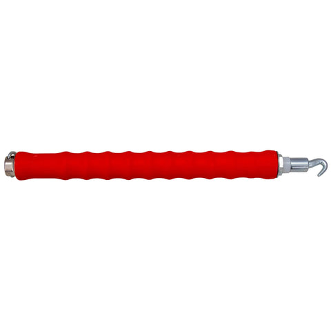 QLT Pull Tie Wire Twister for Concrete and Rebar, 12-inch tool with rubber grip handle and hook, ideal for secure tying.