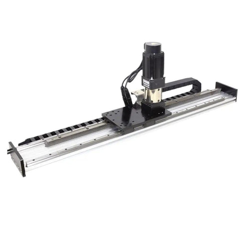 Beefed Up Precision Gear Rack Ball Screw Slide Module for XYZ Three Axis Gantry Cantilever with AC Servo Motor and Guide Rail