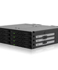 Slick Eight Pack 2.5 Inch SATA SAS Drive Mount For 5.25 Bay Tool Free Mobile Rack showing eight hot swap drive trays.