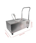Getanye 55 Gallon Commercial Oil Filter Machine 14.53 Gal stainless steel fryer cart with hose and locking casters.