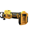 Side view of the 20V Max XR Brushless Drywall Cutout Tool Tool Only No Wrench Bit Changes LED Light 26,000 RPM DCE555B.