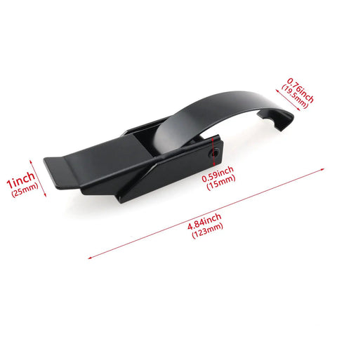 304 Stainless Steel Draw Toggle Latches With Spring Loaded Hooks, heavy duty black latch measuring 4.84 inches for cabinets.