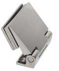 Close-up of Stainless Steel Glass Door Hinge For Home Bathrooms Inclined Single Side Hinge Heavy Duty 304 Grade Built To Last
