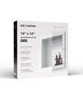 Packaging of No-Brainer Tile Niche Recess For Bathrooms 14 By 14 Inch Preformed Shower Shelf Waterproof Mildew Proof Quick Install