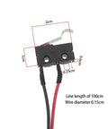 Six Pack Micro Limit Switches With Momentary Snap Action NO Contacts, showing dimensions and wire details, ABS housing