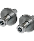 Door Striker Two Piece Kit For 1964 1972 GM All Models With Hex Allen Head Two Inch Overall Length Washer One Inch And One Half Inch Diameter Reproduction Of Original Material And Thickness Easy Install, showing silver metal pieces