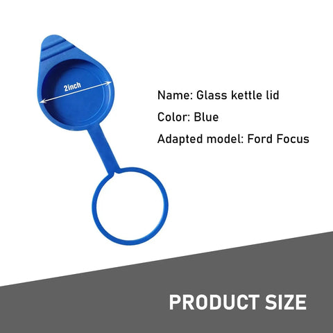 Car Windshield Washer Fluid Reservoir Cap 2 Inch Waterproof Tank Cover Durable Replacement OEM CP9Z17A605A for Ford Cars 2012-2018 Blue
