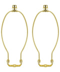 Snag These Tough 10 Inch U Shaped Lamp Harps To Secure Wobbly Table Lamps Fast Featuring Dependable Saddle Clips And Knockout Finial Caps For A Damn Nice Finish, polished brass lamp harps in U shape design.